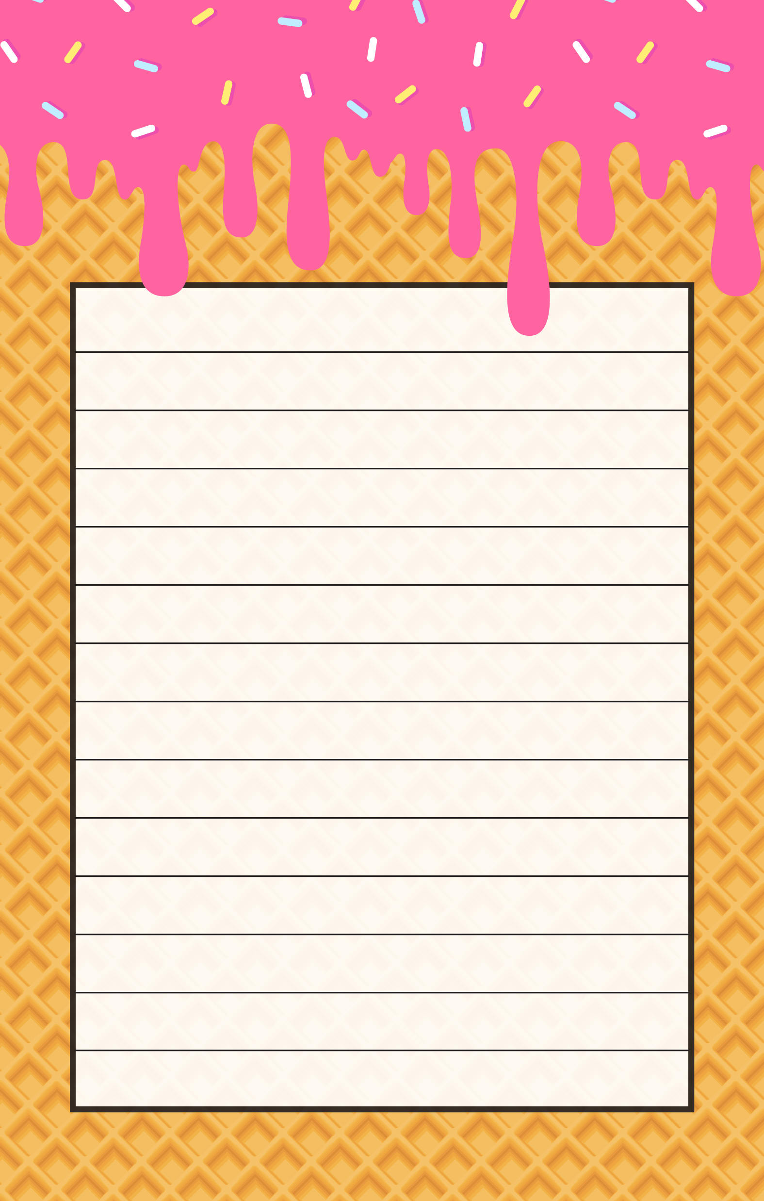 CAMP NOTEPAD-PINK ICE CREAM DRIPS